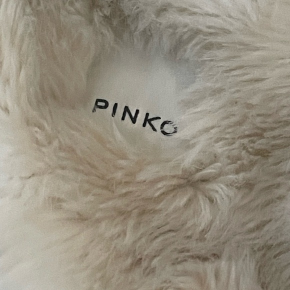 Pinko Faux Fur Army Green Hooded Parka Jacket Coat Eskimo Heavyweight Pennylane - Picture 8 of 11